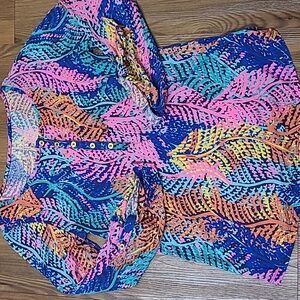 LIly pulitzer Sugar Multicolor Leaf Print Top